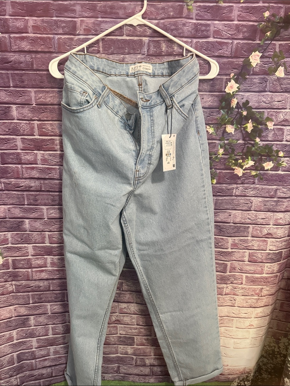 Primark Light Blue mom Jeans new with tags size 12
